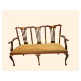 Hepplewhite Revival Mahogany Settee