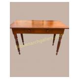 Cherry Work Table with Rope-Turned Legs