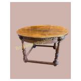 Antique Carved Walnut Center Table