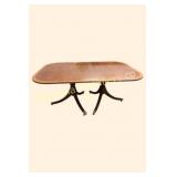 British Mahogany Double Pedestal Dining Table
