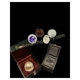 Six Art Glass Paperweights