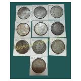Group of 10 U.S. Silver Dollars,
