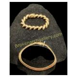 Two 14 K Yellow Gold Bracelets