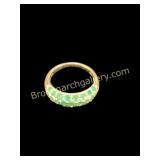 14 K Yellow Gold, Emerald Ring