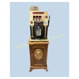 Mills 5-Cent Slot Machine on Oak Owl Stand