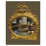 Large 19th Century Rococo Revival Giltwood Mirror