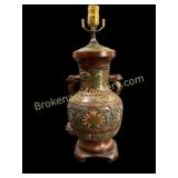 Chinese Champleve Vase, Mounted as Lamp