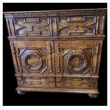 19th-century Jacobean Revival  Cabinet