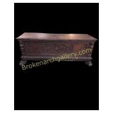 18th Century Continental Carved Oak Cassone
