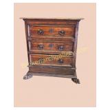 Antique Italian Walnut 3 Drawer Chest
