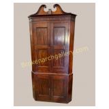 British Mahogany Corner Cabinet