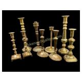 Collection of Brass Candlesticks