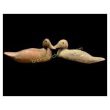 Two Hand Crafted Duck Decoys
