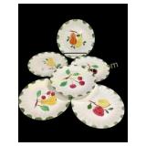 Six Blue Ridge Pottery Plates