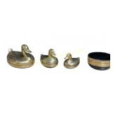 Burmese Gold Lacquerware Duck Boxes, Bowl