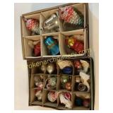 Approximately 29 Vintage Glass Ornaments