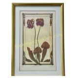 Framed Jay Pfeil Pitcher Plant Etching