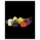 Six Ceramic Teapots