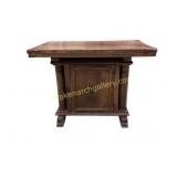 Wooden Side Table with Cabinet Door