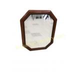 Octagonal Wooden Framed Wall Mirror