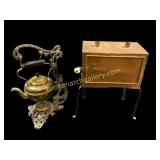 Brass Kettle, Copper Warming Stand