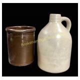 Two Pieces Utilitarian Pottery