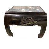 Black Lacquer Coffee Table with Inlay