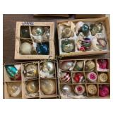 Approximately 31 Vintage Glass Christmas Ornaments