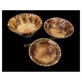 Three Pieces Bennington Spongeware