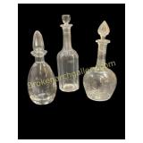Three Liquor Decanters