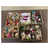 Approximately 58 Vintage Glass Ornaments