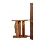 Wooden Folding Table with Floral Detail