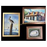 3 Framed Oil on Canvas Paintings