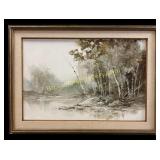 Misty Autumn Landscape Painting