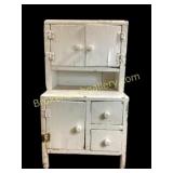 Childs Hand Made Primitive Step Back Cupboard