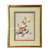 Framed Asian Watercolor on Silk