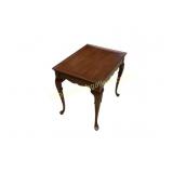 Mahogany Wooden Side Table With Cabriole Legs