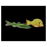 Two Vintage Folk Art Fishing Decoys