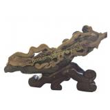 Carved Stone Dragon Sculpture With Stand
