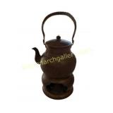 Bronze Lidded Pot with Accessories