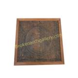 Framed Wooden Carving, 25-Inch Square