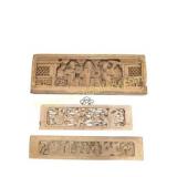Three Carved Wooden Panels