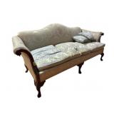 Camelback Sofa with Carved Frame
