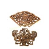 Two Carved Wooden Panels
