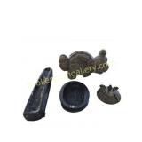 Four Carved Wooden Decorative Pieces