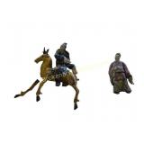 Mounted Figure and Standing Human Figure