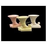 Three McCoy Art Pottery Vases