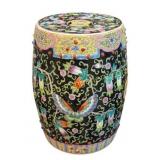 Chinese Famille Noire Garden Stool