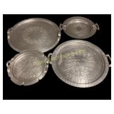 Hammered Aluminum Serving Trays