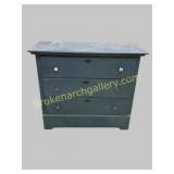 Vintage Cottage Chest In Blue Paint